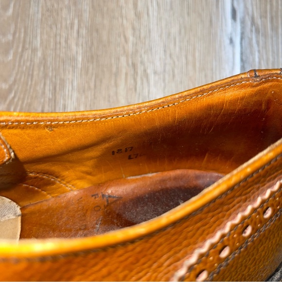 Itshide Brouge Oxfords Men’s Commando Style Chunky Sole Made In England Brown - Picture 9 of 15